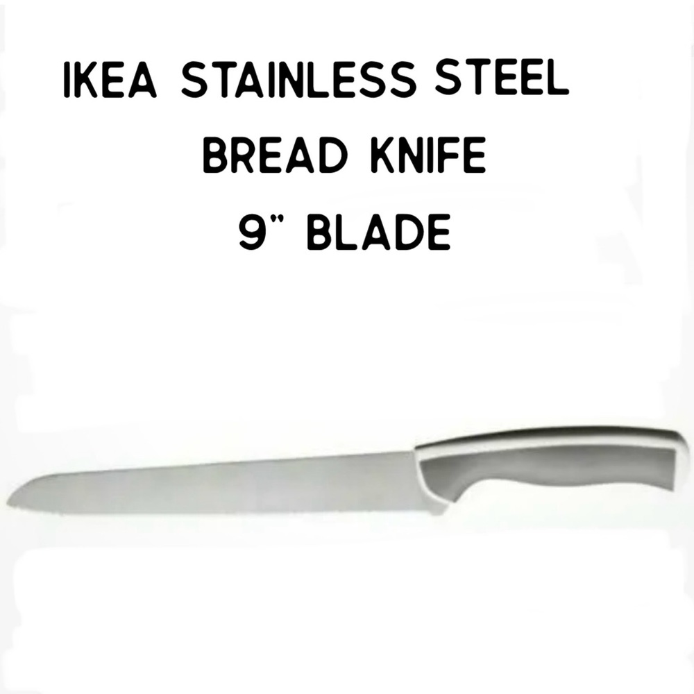 Ikea ÄNDLIG Stainless Steel Knife 22676/1736 gray & white molded handle